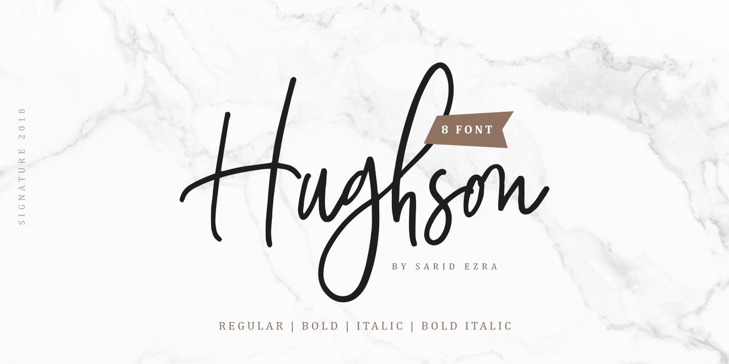 Пример шрифта Hughson